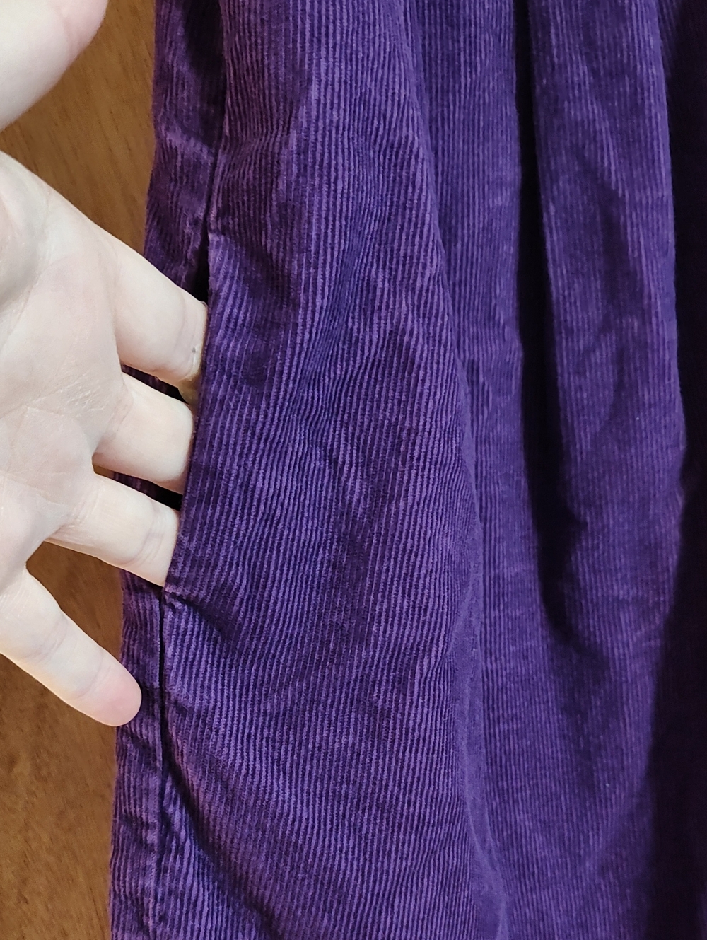 Crewcuts Girls Corduroy Sleeveless Dress Purple Pockets Fall Layering Retro 5 - Picture 3 of 10